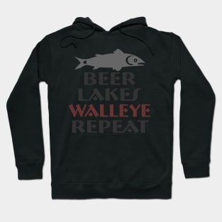 Beer Lakes Walleye Repeat Hoodie